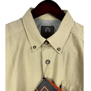 WEATHERPROOF Garment Company‎ Men's Tan Long Sleeve Button Down Shirt Size L